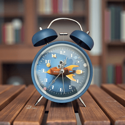 Astronaut Moon Design Twin Bell Alarm Clock – Silent Analog Desk Clock for Bedroom & Study_img_5