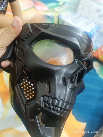 actical Skull Face Mask – Airsoft/Bike/Party Mask (Black)_img_3