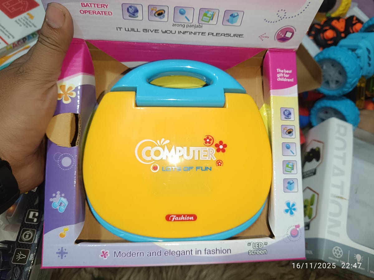 Kids Educational Computer Toy – 2-in-1 LED Learning Laptop (English & Chinese)